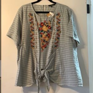 Short Sleeve embroidered shirt